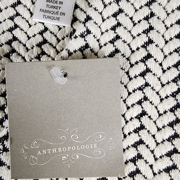 Anthropologie Ganni NWT black and white Jacquard Jersey dress Size Small - Picture 7 of 8